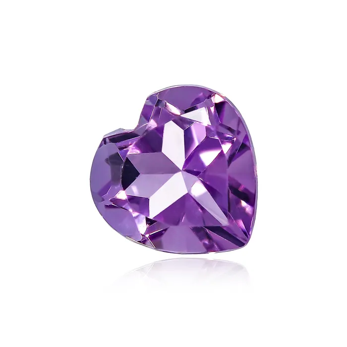 0.86 Ct Amethyst 6 MM Heart Cut - Stock Unlimited
