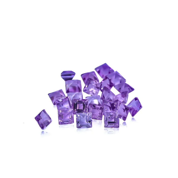 1.10 Ct. Brazilian Amethyst 2MM Square - Stock Unlimited
