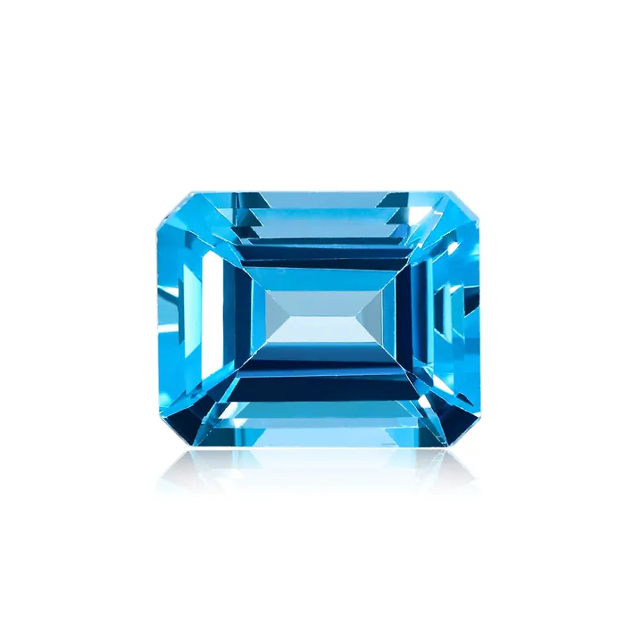 10X8MM Octagon Cut Swiss Blue Topaz - Stock Unlimited