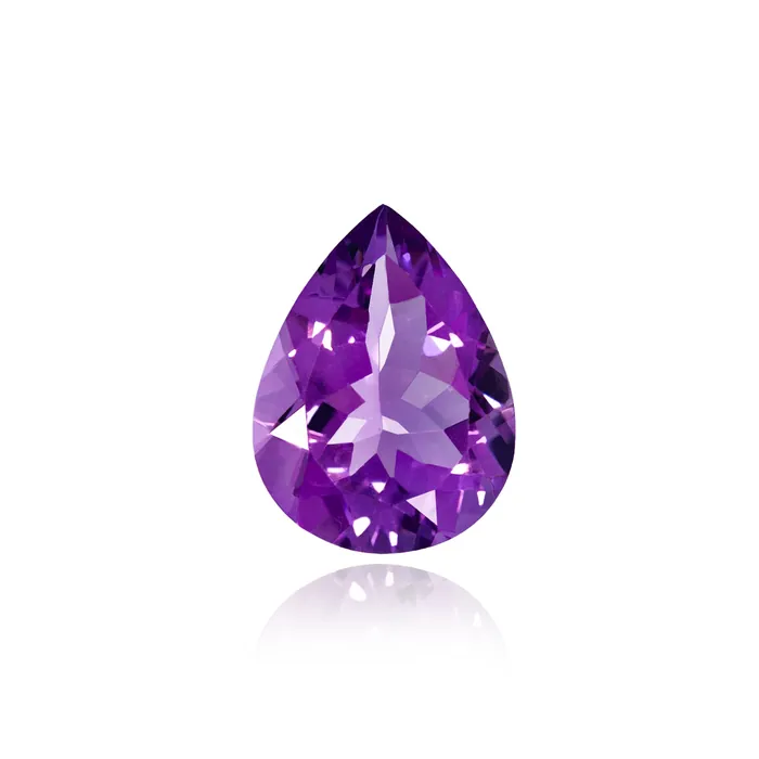 6.14CT Brazilian Amethyst 16X12MM Pear Cut - Stock Unlimited