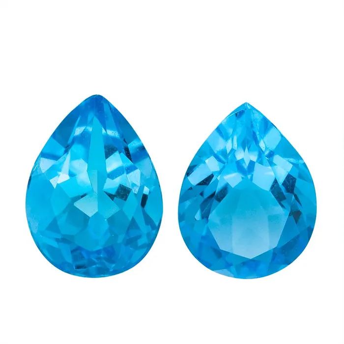 8x6MM Lot 17 PCS PEAR Swiss Blue Topaz 22.10 CT - Stock Unlimited