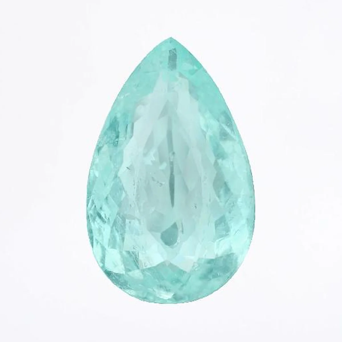 7.82 ct neon blue Paraiba tourmaline pear, as shown on its GIA report