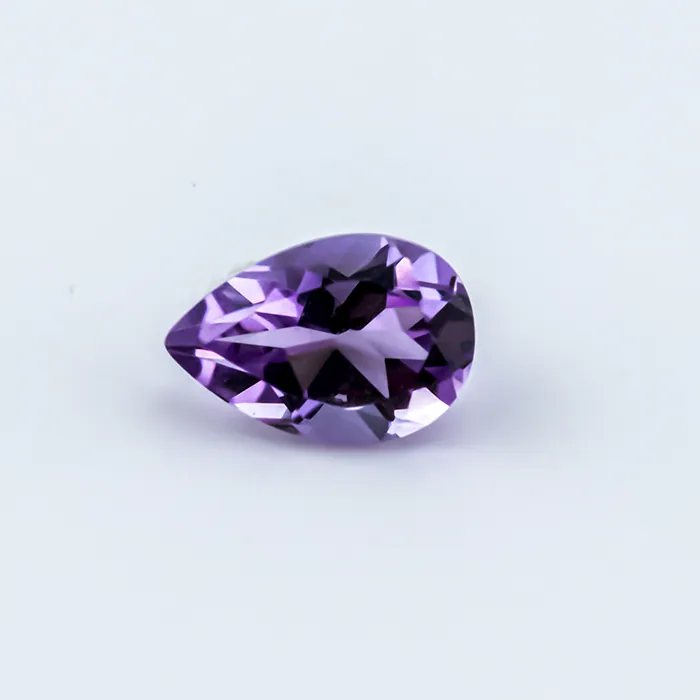 Natural Brazilian Amethyst 6X4 MM Pear - Stock Unlimited 0.38 CT
