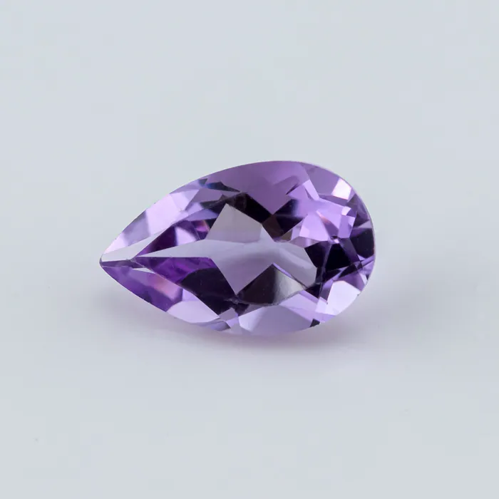 Natural Brazilian Amethyst 8X5 MM Pear - Stock Unlimited 0.75 CT
