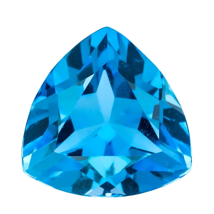 Swiss Blue Topaz 19.00 ct 10 pcs Trillion 8 MM- Unlimited Stock.