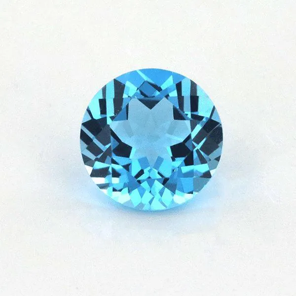 Swiss Blue Topaz 20.25 CT 9 pcs 8 MM Round Cut - Stock Unlimited