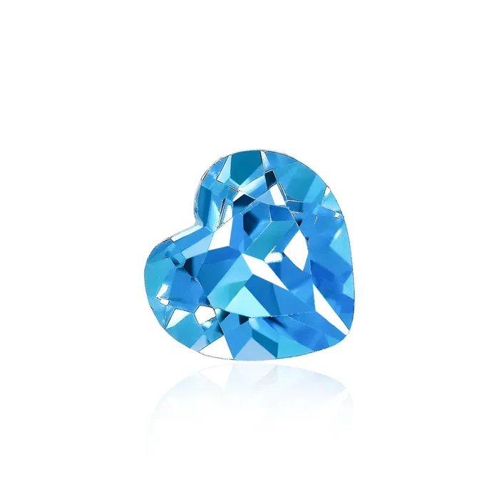 Swiss Blue Topaz 5MM Heart Cut - Stock Unlimited